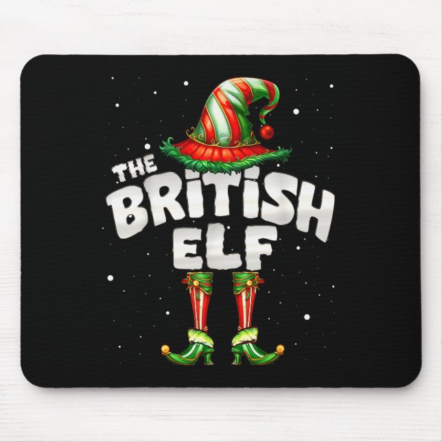 I'm The British Elf Family Matching Group Christma Mouse Pad (Front)