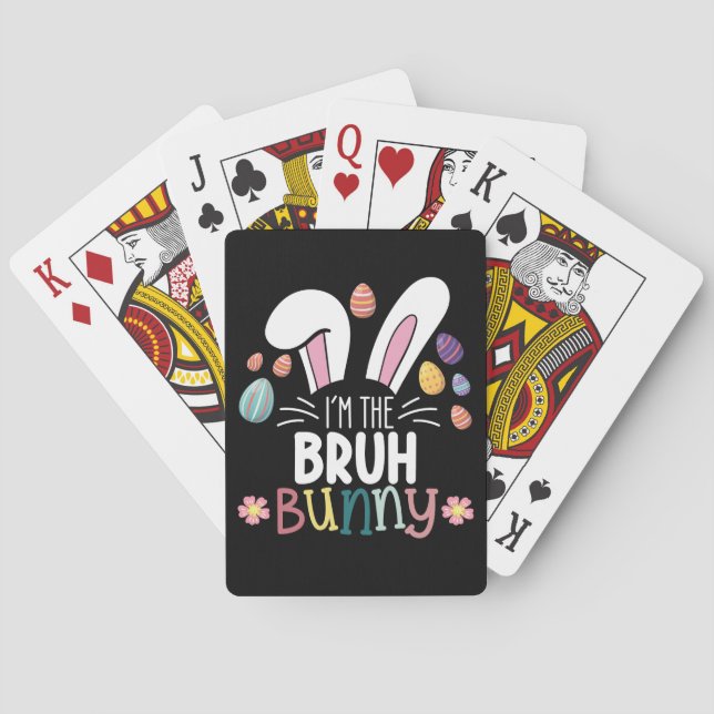 I'm The Bruh Bunny Easter Matching Poker Cards (Back)