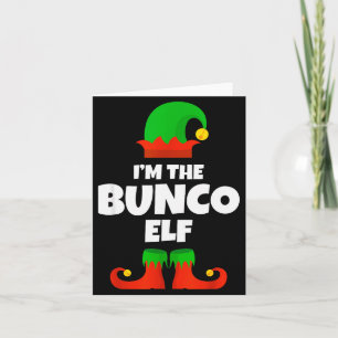 I'm The Bunco Elf Family Pajama Christmas Funny Bu Card