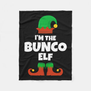 I'm The Bunco Elf Family Pajama Christmas Funny Bu Fleece Blanket