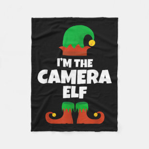 I'm The Camera Elf Family Pajama Christmas Man Pho Fleece Blanket