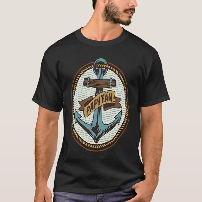 I'm The Captain Papa Of The House Family Father T-Shirt (Front)