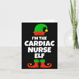 I'm The Cardiac Nurse Elf Family Pajama Christmas Card