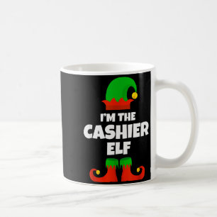 I'm The Cashier Elf Family Pajama Christmas Funny Coffee Mug