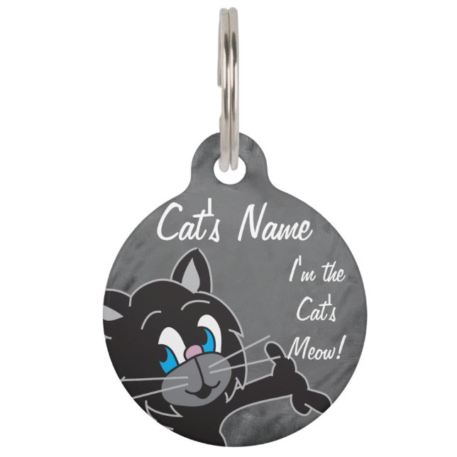 I'm the Cat's Meow Pet Tag! Name Tag (Front)