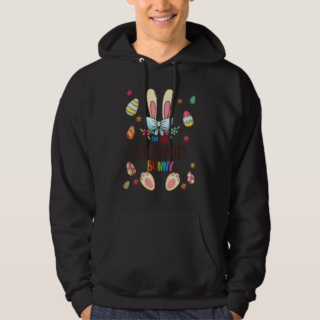 I'm The Champ Bunny Easter Day Matching Family Egg Hoodie (Front)
