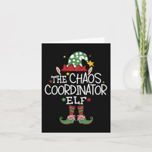 I'm The Chaos Coordinator Elf Fun Christmas Matchi Card