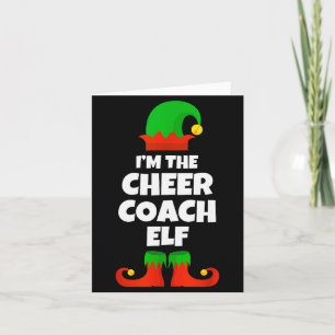 I'm The Cheer Coach Elf Family Pajama Christmas Fu Card