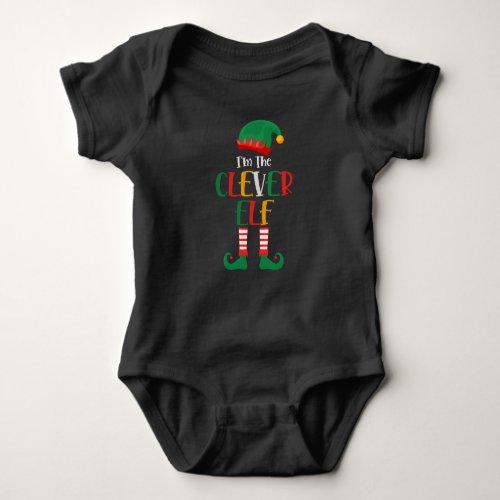 Im The Clever Elf Matching Christmas Baby Bodysuit