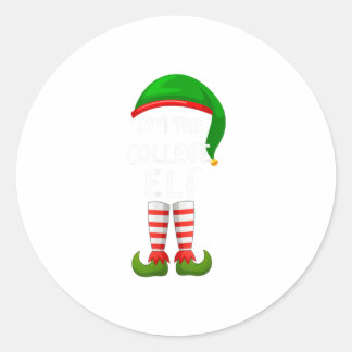 I'm the College Elf Funny Elf Family Classic Round Sticker