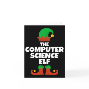 I'm The Computer Science Elf Family Pajama Christm Card