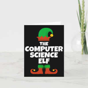 I'm The Computer Science Elf Family Pajama Christm Card