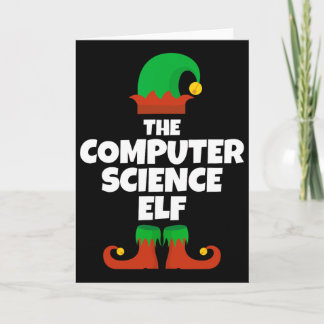 I'm The Computer Science Elf Family Pajama Christm Card
