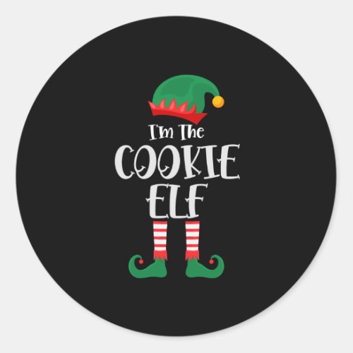 Im The Cookie Elf Matching Christmas Classic Round Sticker