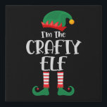 Im The Crafty Elf Matching Christmas Faux Canvas Print<br><div class="desc">Matching family elf design can be given as a Birthday or Christmas gift to your boyfriend,  girlfriend,  mom,  dad,  sister,  brother,  son,  daughter,  grandma,  grandpa,  uncle or aunt who loves funny elfs.</div>