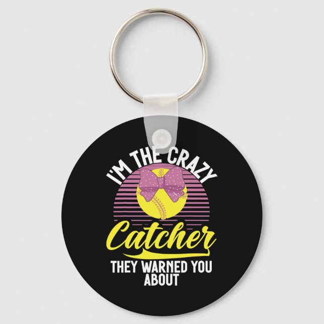 I'm The Crazy Cather They Warned You About Softll  Keychain (Front)