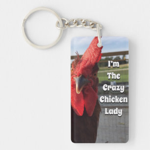 I'm The Crazy Chicken Lady Keychain
