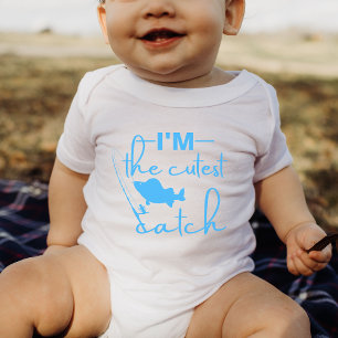 I'm the Cutest Catch Funny Fishing Gift For Little Baby Bodysuit