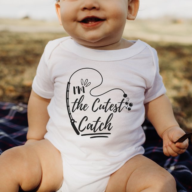 I'm the Cutest Catch Funny Fishing Gift For Little Baby Bodysuit (Creator Uploaded)