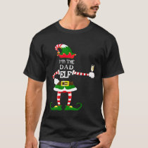Im The Dad Elf Matching Family Shirt Wine Lover