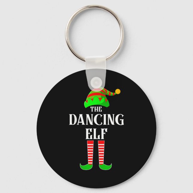 I'm The Dancing Elf Family Matching Costume Christ Keychain (Front)