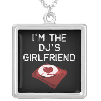 I'm The DJ'S Girlfriend Silver Plated Necklace