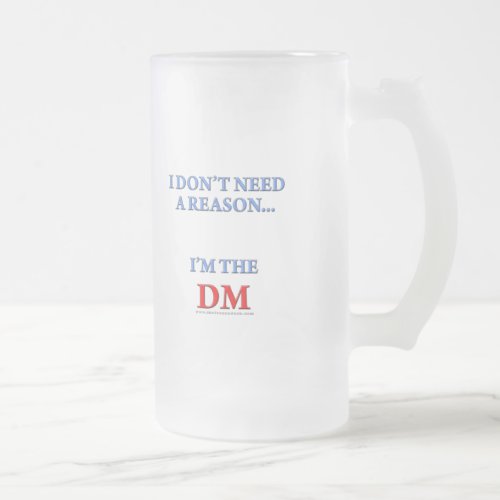 Im the DM Frosted Glass Beer Mug