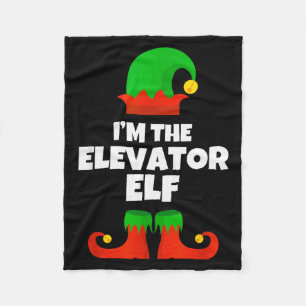I'm The Elevator Elf Family Pajama Christmas Funny Fleece Blanket