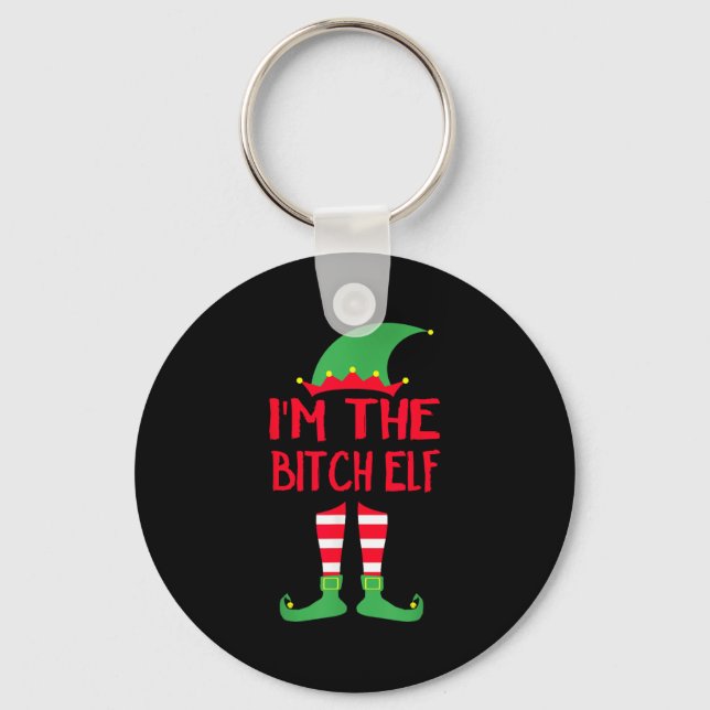 I'm The Elf Pajamas Matching Family Christmas  Keychain (Front)