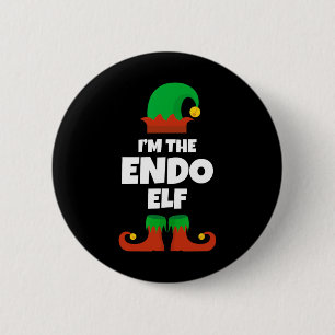 I'm The Endo Elf Family Pajama Christmas Funny End Button