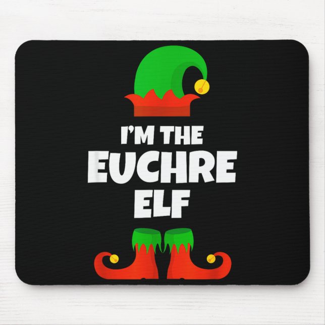I'm The Euchre Elf Family Pajama Christmas Funny P Mouse Pad (Front)