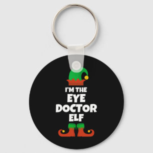 I'm The Eye Doctor Elf Family Pajama Christmas Fun Keychain