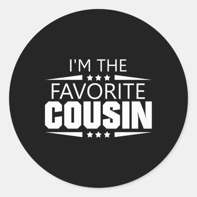 I'M The Favorite Cousin Classic Round Sticker (Front)
