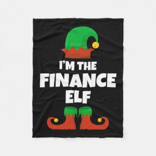I'm The Finance Elf Family Pajama Christmas Funny Fleece Blanket