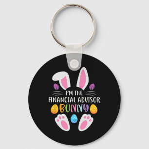I'm The Financial Advisor Bunny Funny Easter Day R Keychain