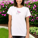 I'm the Flocking Bride Flamingo Bachelorette Party T-Shirt<br><div class="desc">Bachelorette party flamingo I'm the flocking bride shirt goes with the bride's flocking tribe shirts. The pink flamingo can be found on other items in my store,  PageCreativeDesigns.</div>