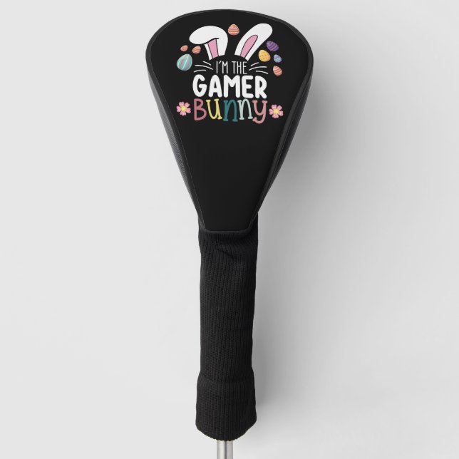 I'm The Gamer Bunny Gaming Easter Matching Golf Head Cover (Front)