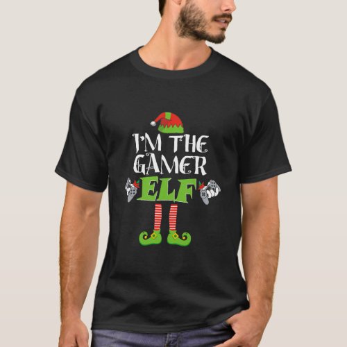 IM The Gamer Elf Gaming Christmas Funny Matching  T_Shirt