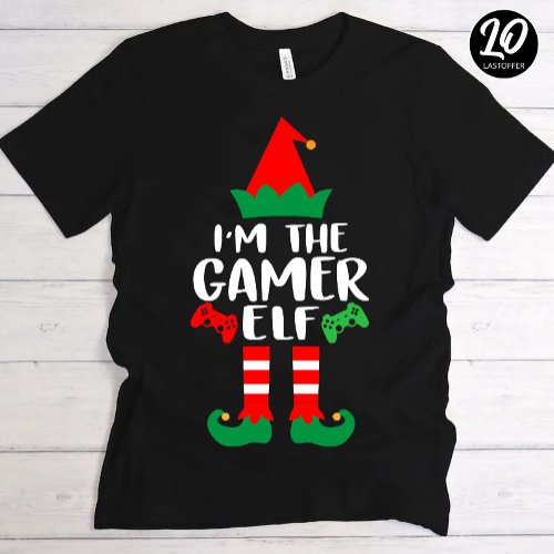 Im The Gamer Elf Matching Family Group Christmas T_Shirt