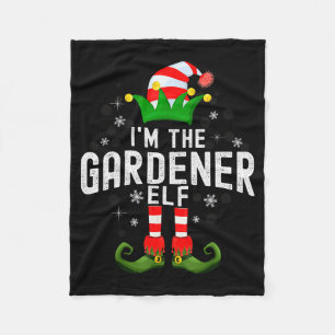 I'm The Gardener Elf Christmas Family Pjs Costume Fleece Blanket