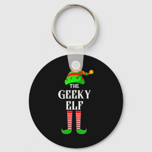 I'm The Geeky Elf Family Matching Costume Christma Keychain