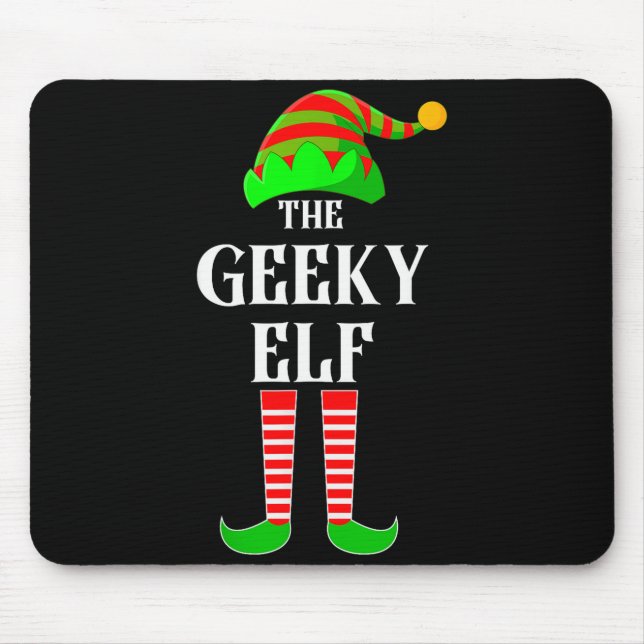 I'm The Geeky Elf Family Matching Costume Christma Mouse Pad (Front)