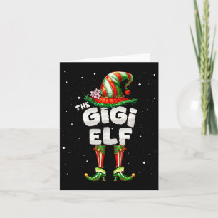 I'm The Gigi Elf Family Matching Group Christmas Card