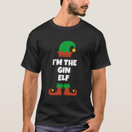 IM The Gin Elf Family Funny Christmas Gift T_Shirt