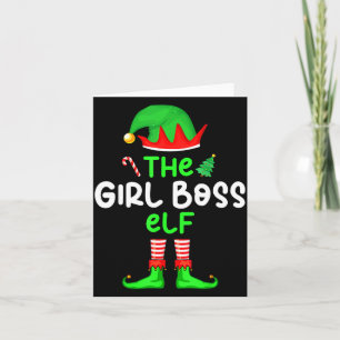 I'm The Girl Boss Elf Christmas Funny Family Match Card