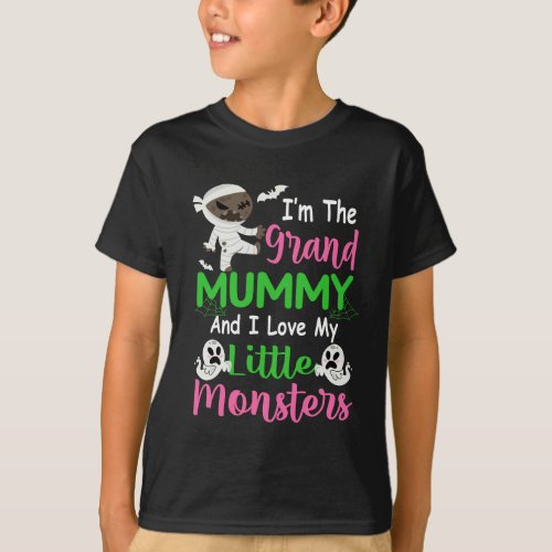 Im The Grand Mummy And I Love My Little Monsters H T_Shirt