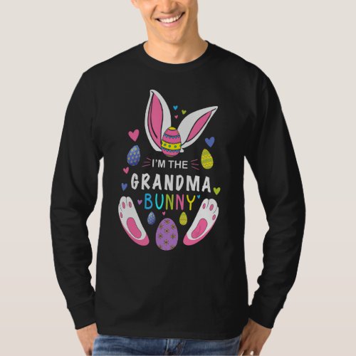 Im The Grandma Bunny Mat Bunny Matching Family Ea T_Shirt
