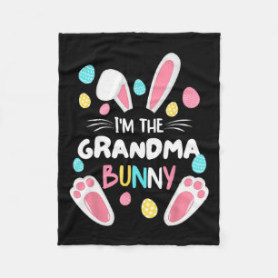 I'm The Grandma Bunny Matching Family Easter Party Fleece Blanket
