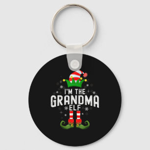 I'm The Grandma Elf Christmas Family Pjs Costume  Keychain