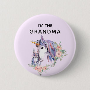 I'm the Grandma Magical Unicorn and Child Button